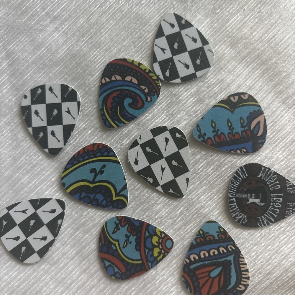 Guitar Pics  Variety  of 10  Custom Made Hard Picks